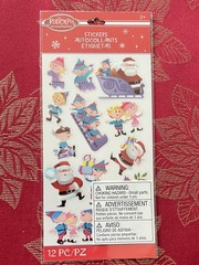 RARE LAST ONES – RUDOLPH SANTA ELVES STICKO STICKERS – FREE SHIPPING