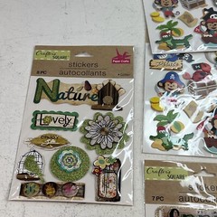 Lot Of 17 Sheets Of Crafters Square Stickers For Scrapbooking. Unused