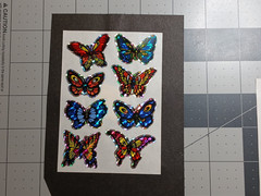 Vintage 1980s KEM Prism Sticker Sheets Butterfly Rainbow Foil Mylar Lot 6 47Pcs
