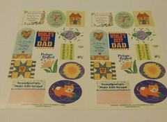 Current Stickers 2 Sheets ~Sayings Mother Dad Sisters~ Vintage Scrapbooking