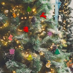 300 Pieces Unfinished Mini Wooden Christmas Ornaments DIY Wooden Christmas Or…