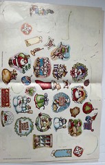 1984 SCHOLASTIC vintage sticker sheets (4) LARGE Christmas theme John O’Brien