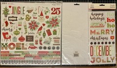 Simple Stories MAKE IT MERRY 12×12 Collection Kit, Bits, Brads, Stickers LOT