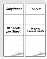 (2″ x 4″) 30 Sheets, Printable White Sticker Labels, Laser/Inkjet Printing – Mat