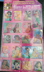 2 NEW packs Disney Princess DIMENSIONAL 3d Stickers moana snow white belle tiana