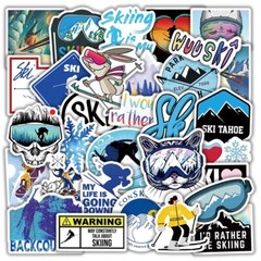 50pcs SKI Stickers, SKIING Snowboard Sticker. Waterproof No Residue, 114