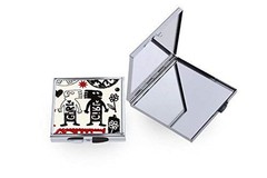 1 Square Metal Grey Pocket Mirror Sublimation Dye Heat Transfer Craft Engrave…