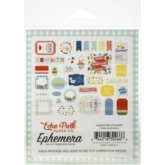Crafts Ephemera Die Cuts Summertime Summer Days Swim Suit Fruit Dots Hello Plaid
