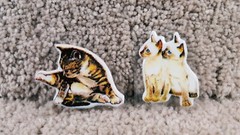 1983 Imperial Kittens Cats Eighteen Used Puffy Stickers Orange & Black Tabby