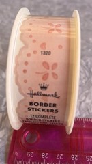 VINTAGE HALLMARK PINK BOARDERS STICKER ROLL NEW SEALED