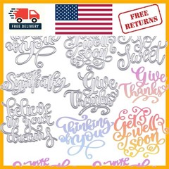 Unique Word Die Cuts Set for Scrapbooking & Card Making – 6 Inspirational Words
