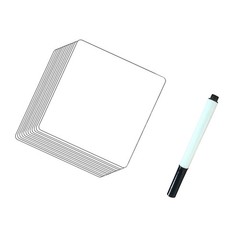 12Pcs Whiteboard Stickers DIY Removable Label Dry Erase with A Pen