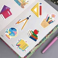 Waterproof Back to School Stickers – 50 Unique Vinyl Designs for Kids & Teachers