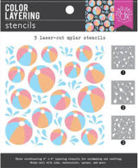 HERO ARTS – COLOR LAYERING STENCILS – BEACH BALLS