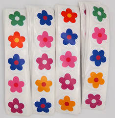 30 Colorful Flower Stickers/Scrapbooking/Planners/Crafts/Journals/1 inch