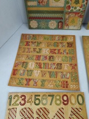 Lot Scrapbooking Supply Christmas Letters Numbers Cardstock Borders Tags Sticker