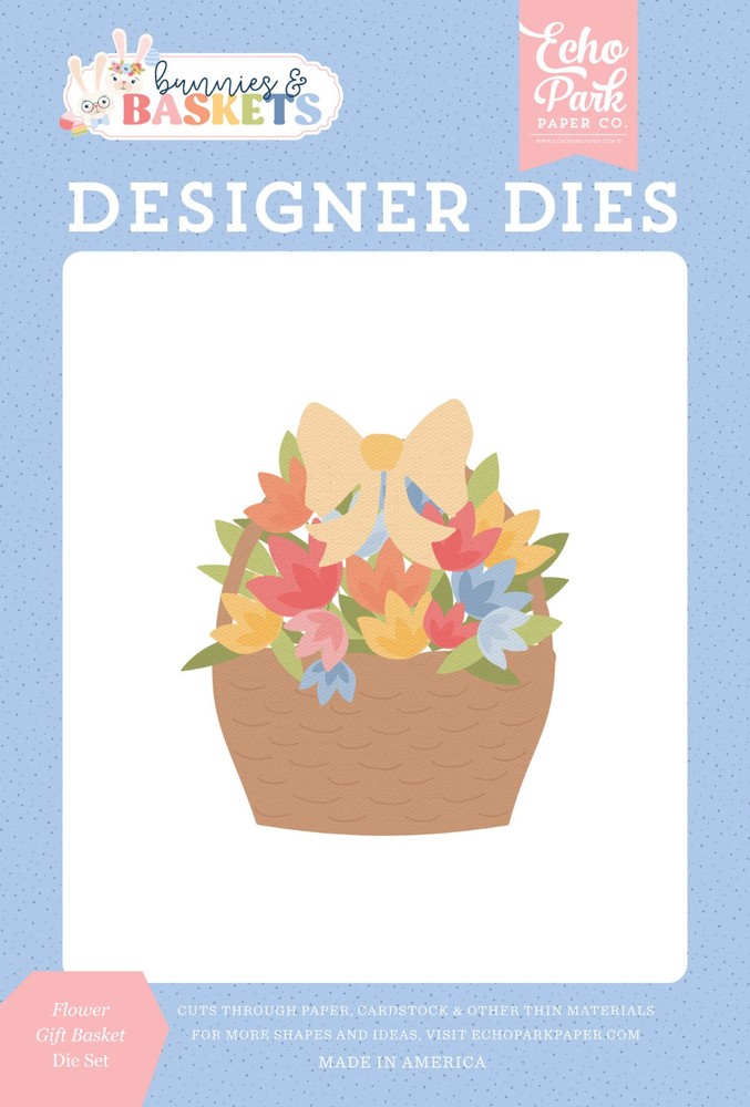 ECHO PARK Designer Die Set – METAL CUTTING DIE – FLOWER GIFT BASKET
