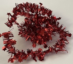SMALL RED STAR METALLIC GARLAND (24”)Christmas•Holiday •Ornament•Decoration•Tree