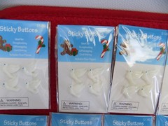 Scrapbooking/Crafting ~ 16 Sticky Buttons (Christmas +) & 5 Anchor Sew On