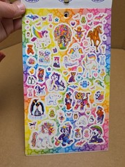 COMPLETE 2013 Lisa Frank Sticker Book 5 Sheets 5.75in x 9.5in