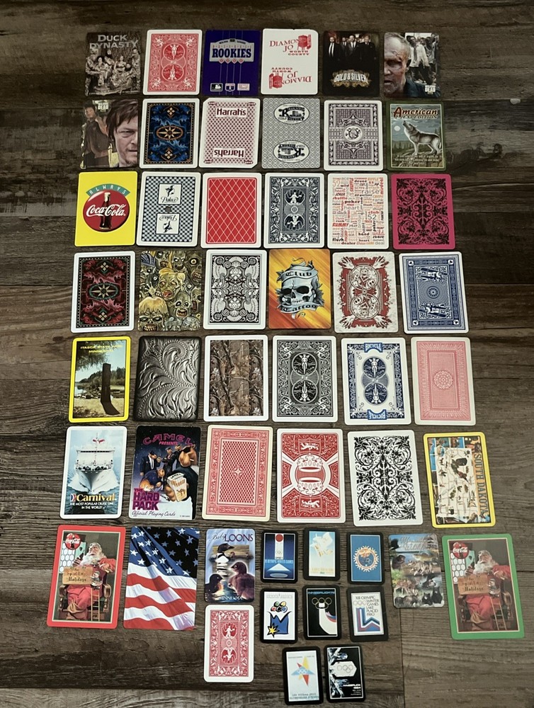 Lot of 50 Single Playing Cards for Scrap Journal – Some Mini Cards | Mixed