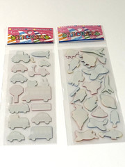 Plane UFO Stickers Planet Car Bus Tractor Scrapbook Card Craft Lot of 2 NEW READ
