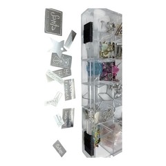 Making Memories Embellishment Lot Brad Bars Fasteners Charms Rhinestones