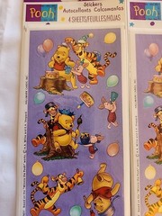 Vintage Sandylion Hallmark Winnie the Pooh Sticker Lot Disney Classic 8 Sheets