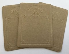 {4} *Embossed Button Cards* Bare Chipboard Die Cuts – 3 1/2″ x 4 7/8″