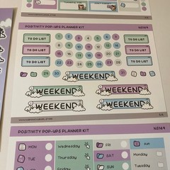 Hubman & Chubgirl Positivity Pop-Ups Planner Kit & Dreamy Reminders Stickers Set
