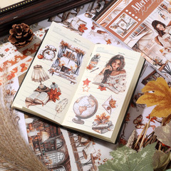 A5 Size Journaling Stickers -200 Pre-Cut Washi Stickers for Junk Journal & Scrap