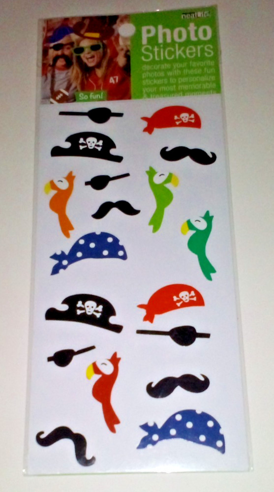 2 Photo Sticker Sheets Pirate Theme Scrapbooking