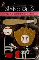 Provo Craft STAND-OUTS Baseball Mitt Bat Ball Shoes Sports Scrapbook 3D ~NIP