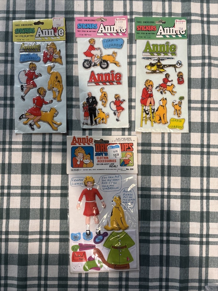 1981 Annie Stickers In Original Unopened Packaging