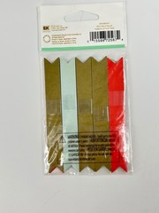 Martha Stewart Ribbon-Style Tags Paper Tags 60 Pcs Red Gold Blue