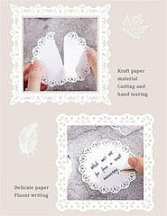 Vintage Scrapbook Embellishments Paper Cutout Lace for Scrapbooking Supplies, 40