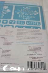 Adhesive Stencil Sheet – Martha Stewart – Valentine Theme – 14 Designs – 2011