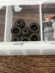 Lot in Case of Embellishments for Crafts and Scrapbooking, Letter Beads, Charms