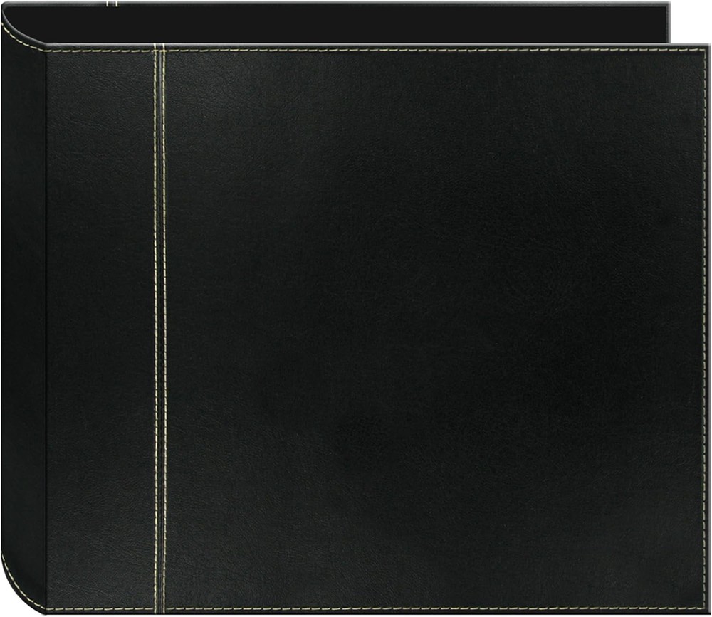 Pioneer 12×12 Scrapbook Binder 3-Ring Album Black on Black Photo Storage