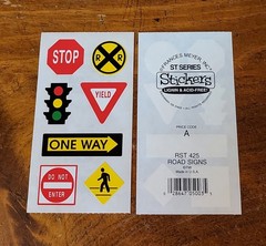Frances Meyer Sticker Set of Two ~ Road Signs. (4.5 x 2.5 inch)