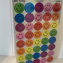 Vintage Trend Enterprises Sparkle Super Spots Stickers Silly Smiles New Sealed