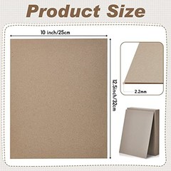 20 Pcs Thick Chipboard Sheets 10×12.5″ 80PT Heavy Duty Bookbinding Supplies