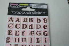 Special Moments Scrapbooking Square Pink/Brown Upper/Lower Case Alphabets Crafts