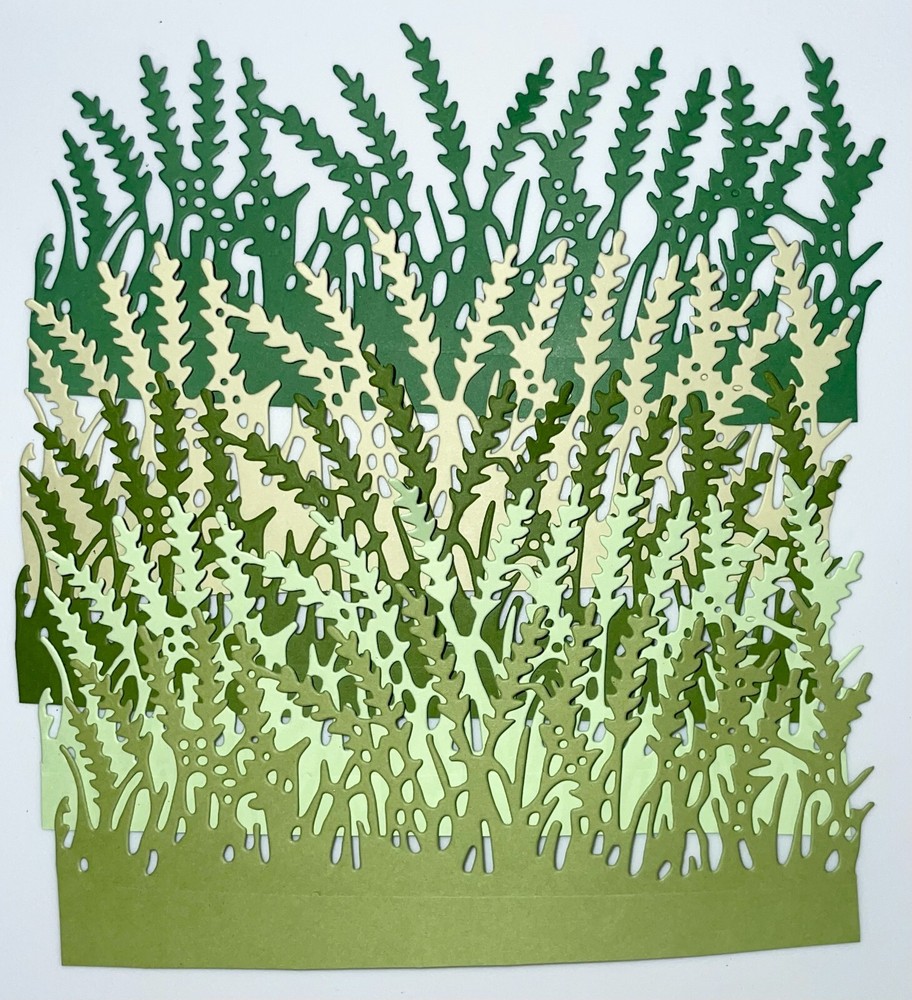 💚WHEAT GRASS cardstock paper die cut embellishments