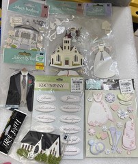 Jolee’s Boutique & Marcella K Wedding Scrapbook Sticker Lot 7 Embellishments ￼