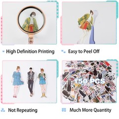 150Pcs People Stickers for Journaling Supplies, 2-3.42 inches, Vivid Color