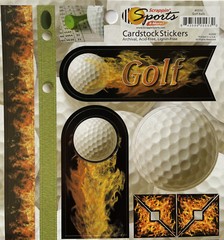 GOLF BALLS Cardstock Stickers (22pc)Scrappin’ Sports•Game•Par •Players•PGA Tours