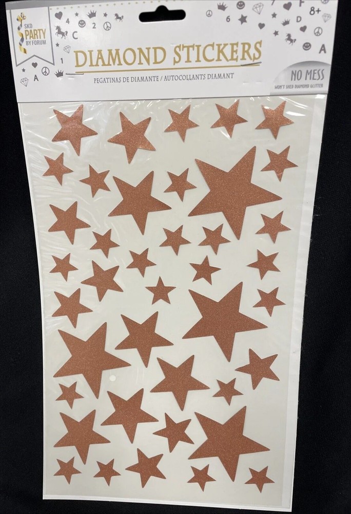 Forum Novelties – Diamond Stickers Rose Colored Glitter Stars