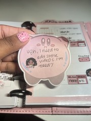 Wandie Studio Work Meeting Planner Stickers Pink Brown White Black