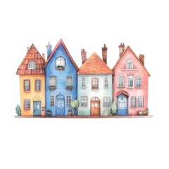 Fairy Tale European House Clear Vinyl Decal Sticker Water Resistant Laptop Gift